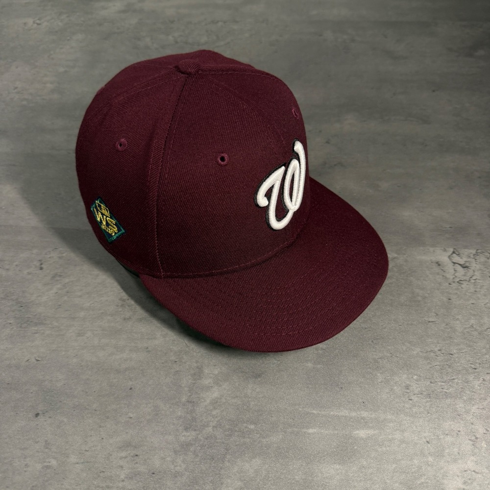 Hat Club Washington Nationals New Era‎ Cap 6 7/8 Merlot Exclusive Red Wine